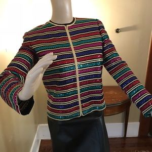 Jewel colored paillette jacket